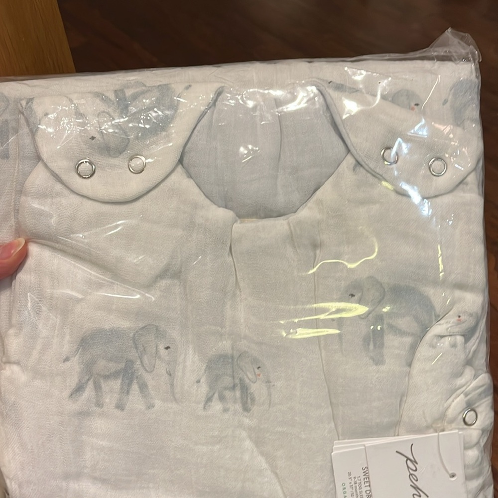 Pehr 1.7 TOG sleep bag 9-18months organic cotton elephant print